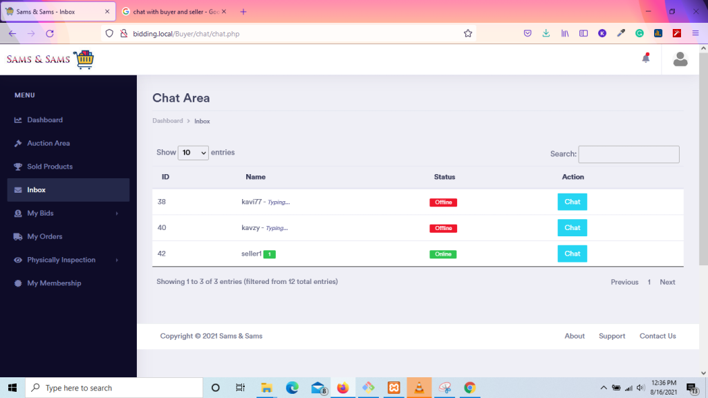 online auction system php mysql 11