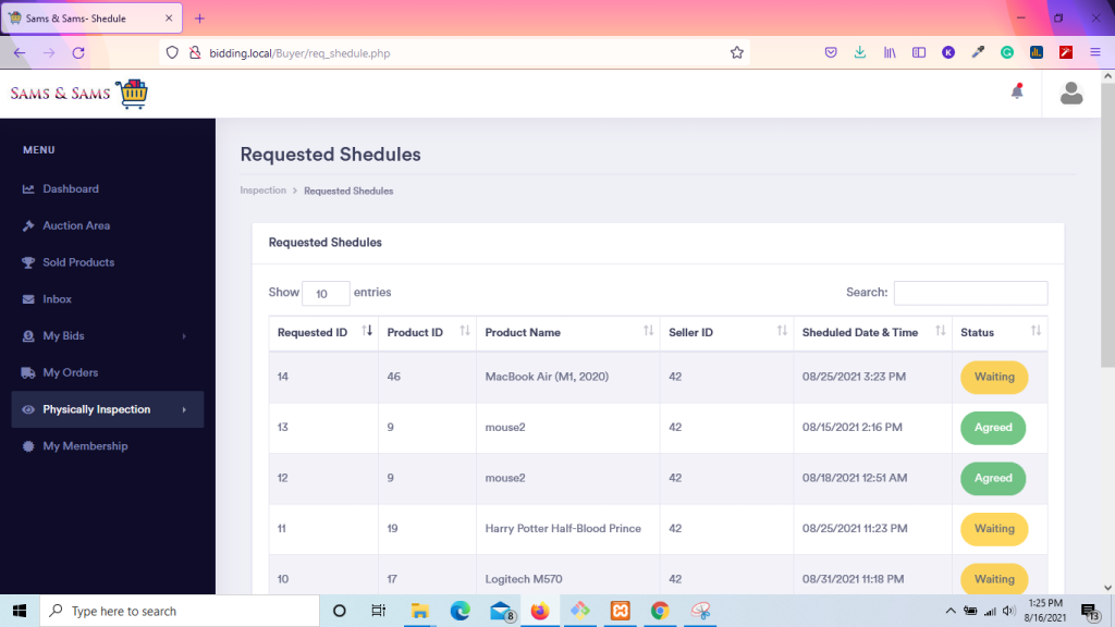 online auction system php mysql 11