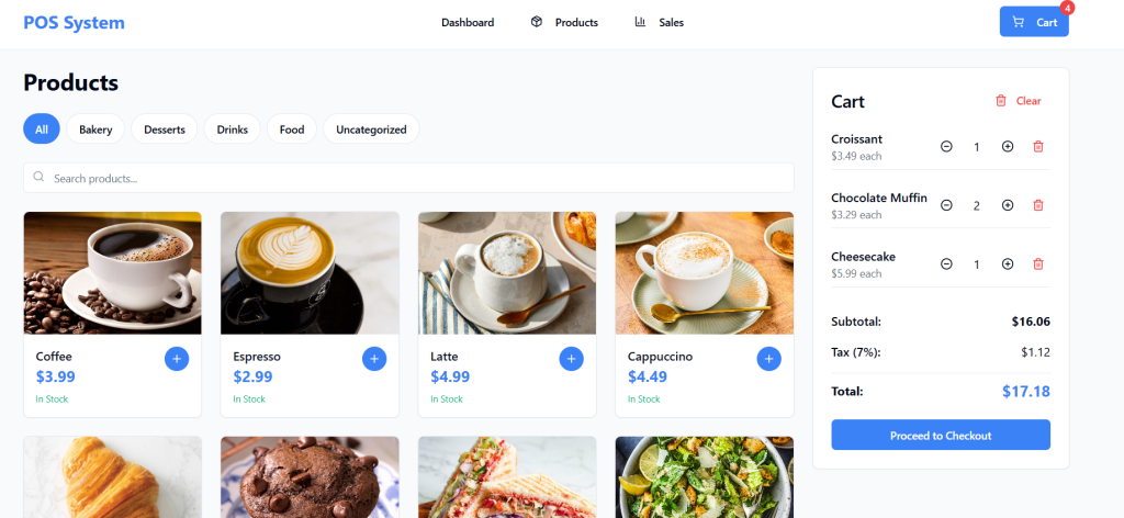POS system react vite and typescript 3