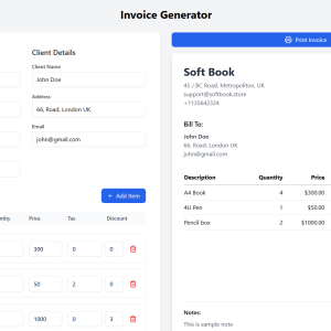 Invoice Generator System React Vite TS 3