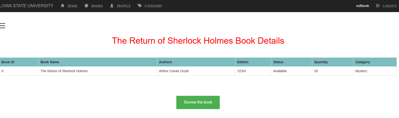 Library Management System PHP MySQL 4