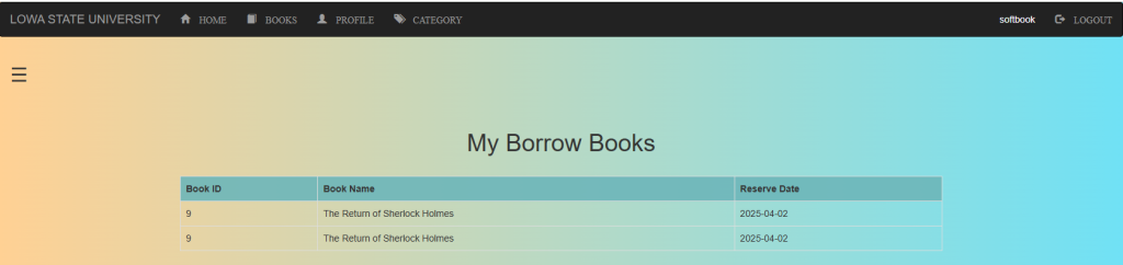 Library Management System PHP MySQL 5